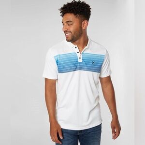 2/$15 Buckle White and Blue Polo Shirt